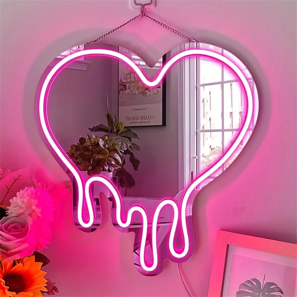 Melting Heart Mirror Dimmable LED Light