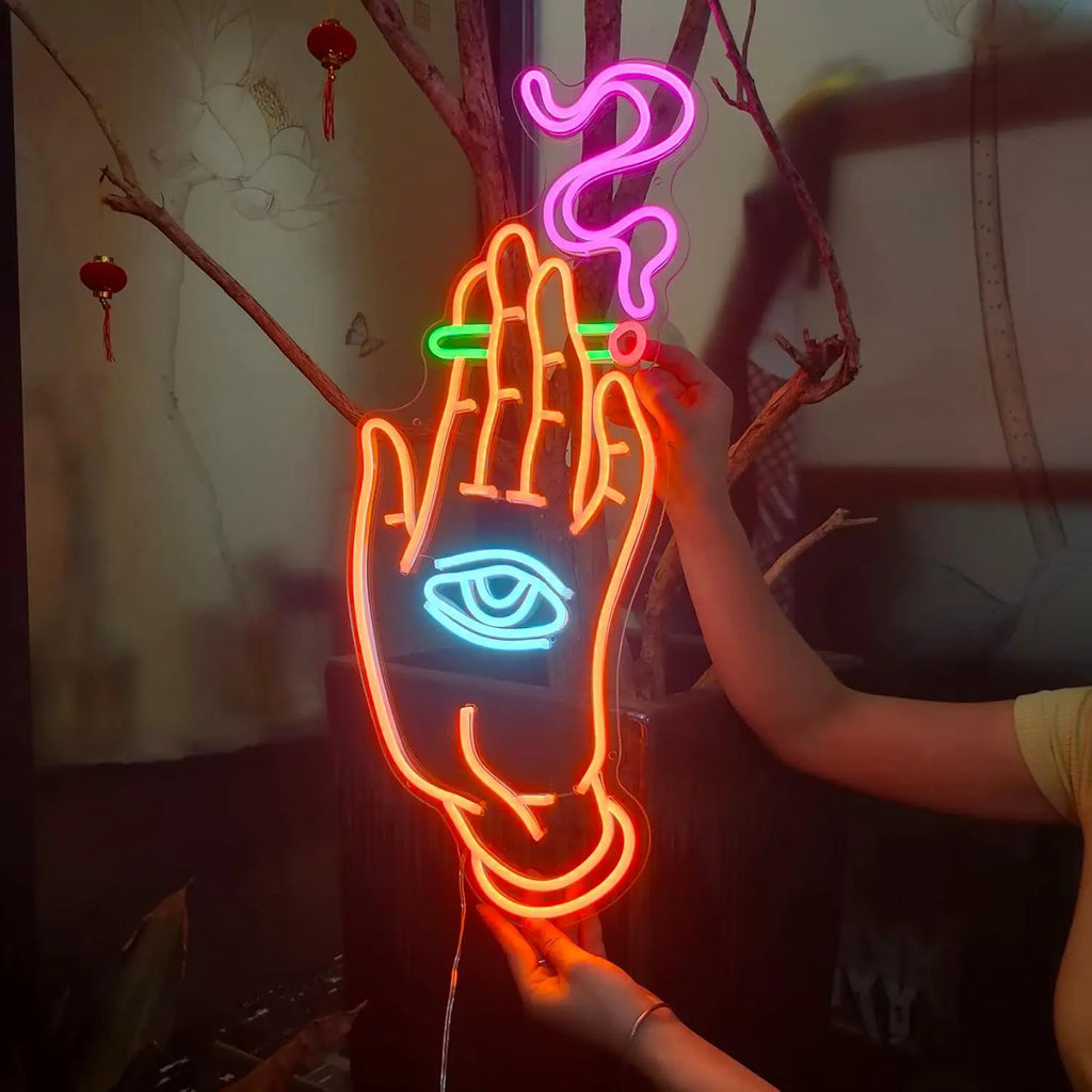 Lonely Hand LED Neon Sign