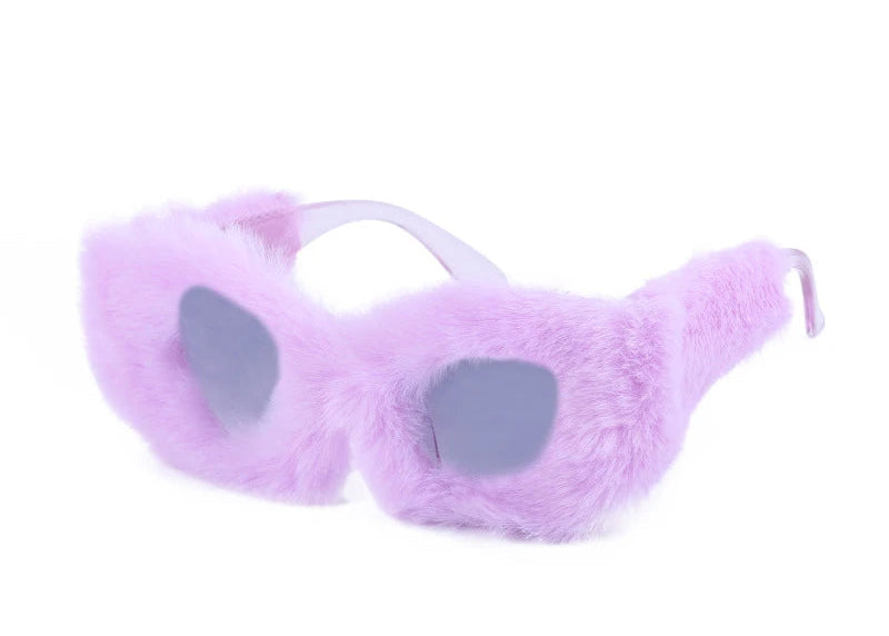 Fur Cat Eye Sunglasses
