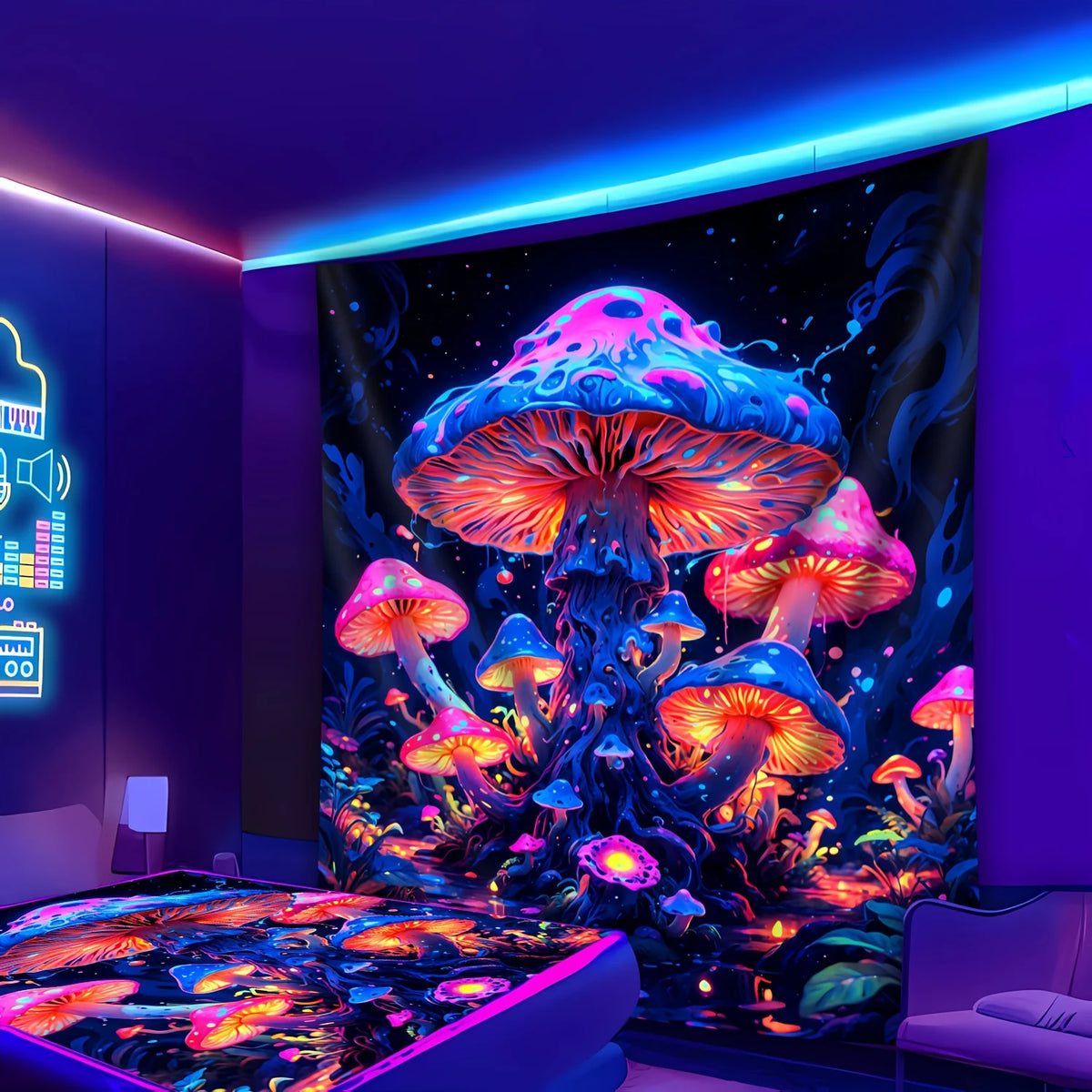 Psychedelic Forest Tapestry