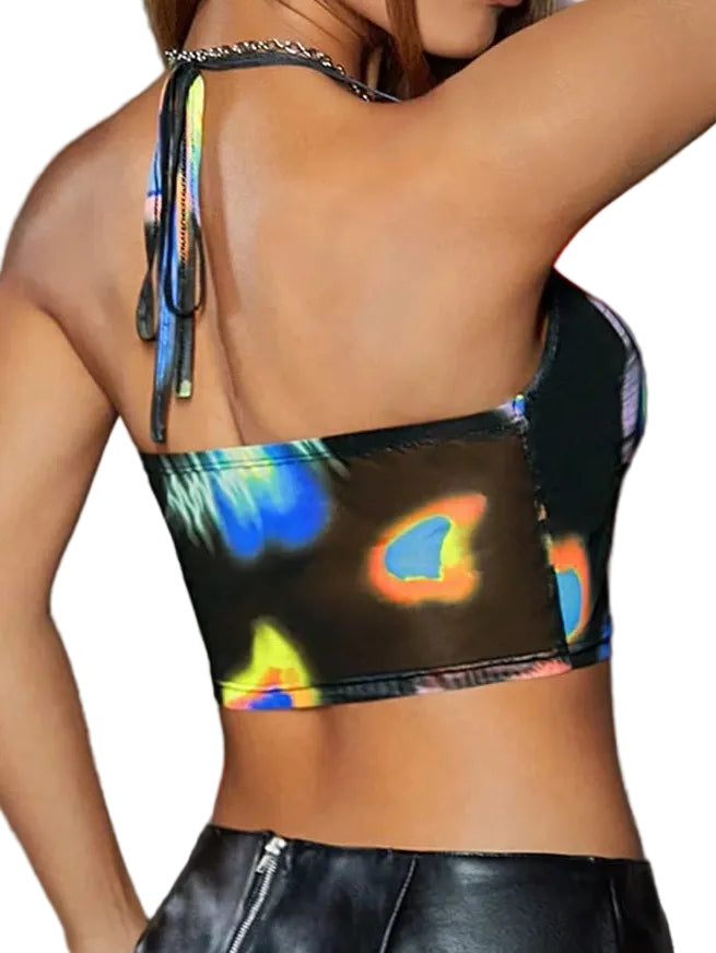 Reflective Halter Top