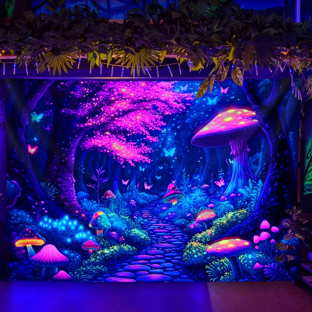 Psychedelic Forest Tapestry