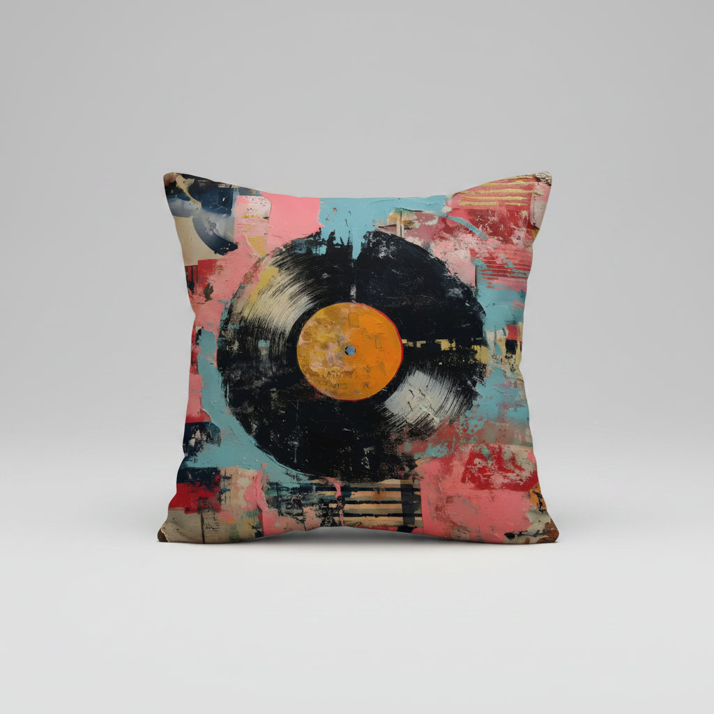 Vintage Vinyl Pillow Case