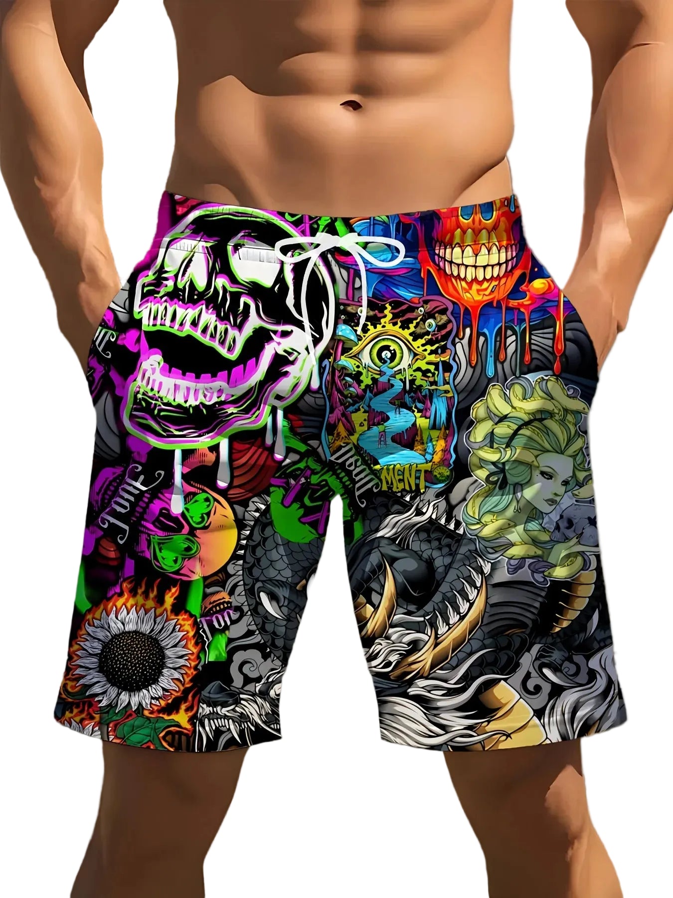 Psycho Skull Shorts