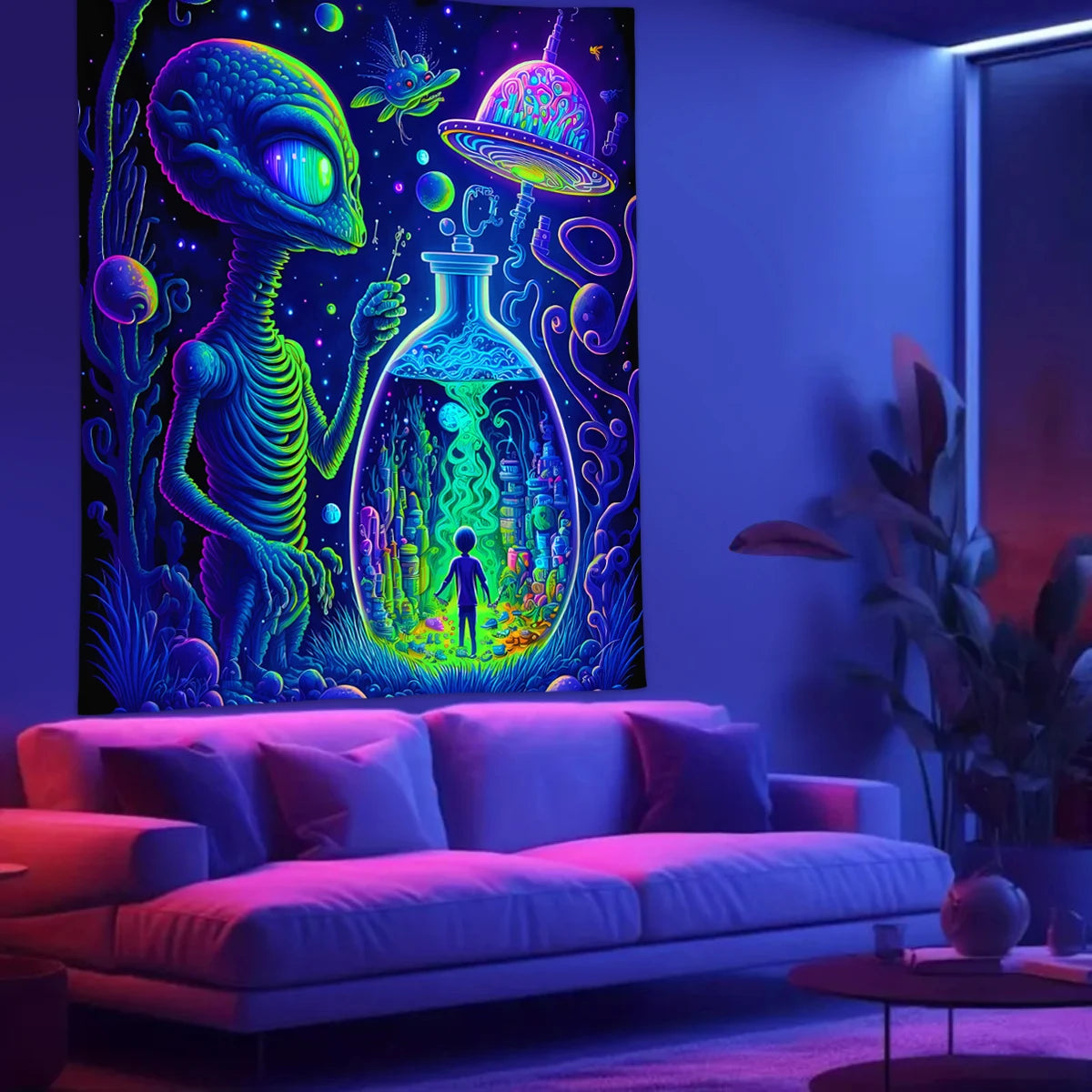 Fluorescent Alien Tapestry
