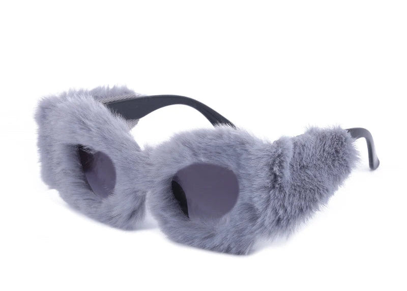 Fur Cat Eye Sunglasses