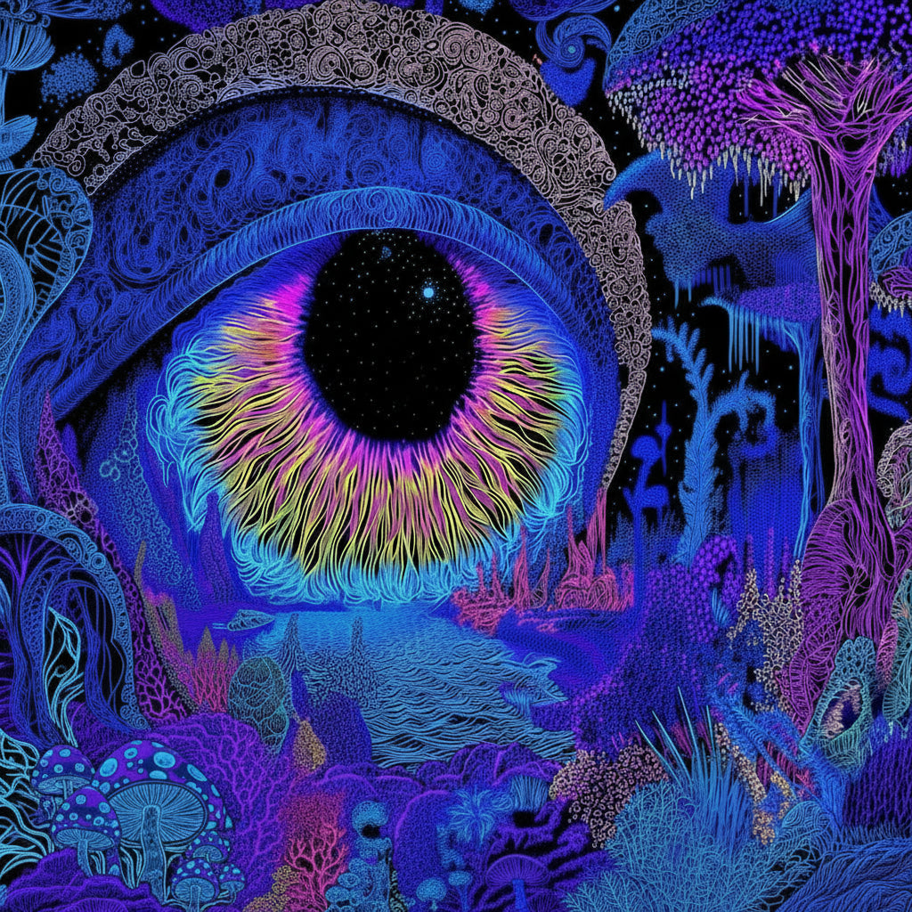 Psychedelic UV Tapestry