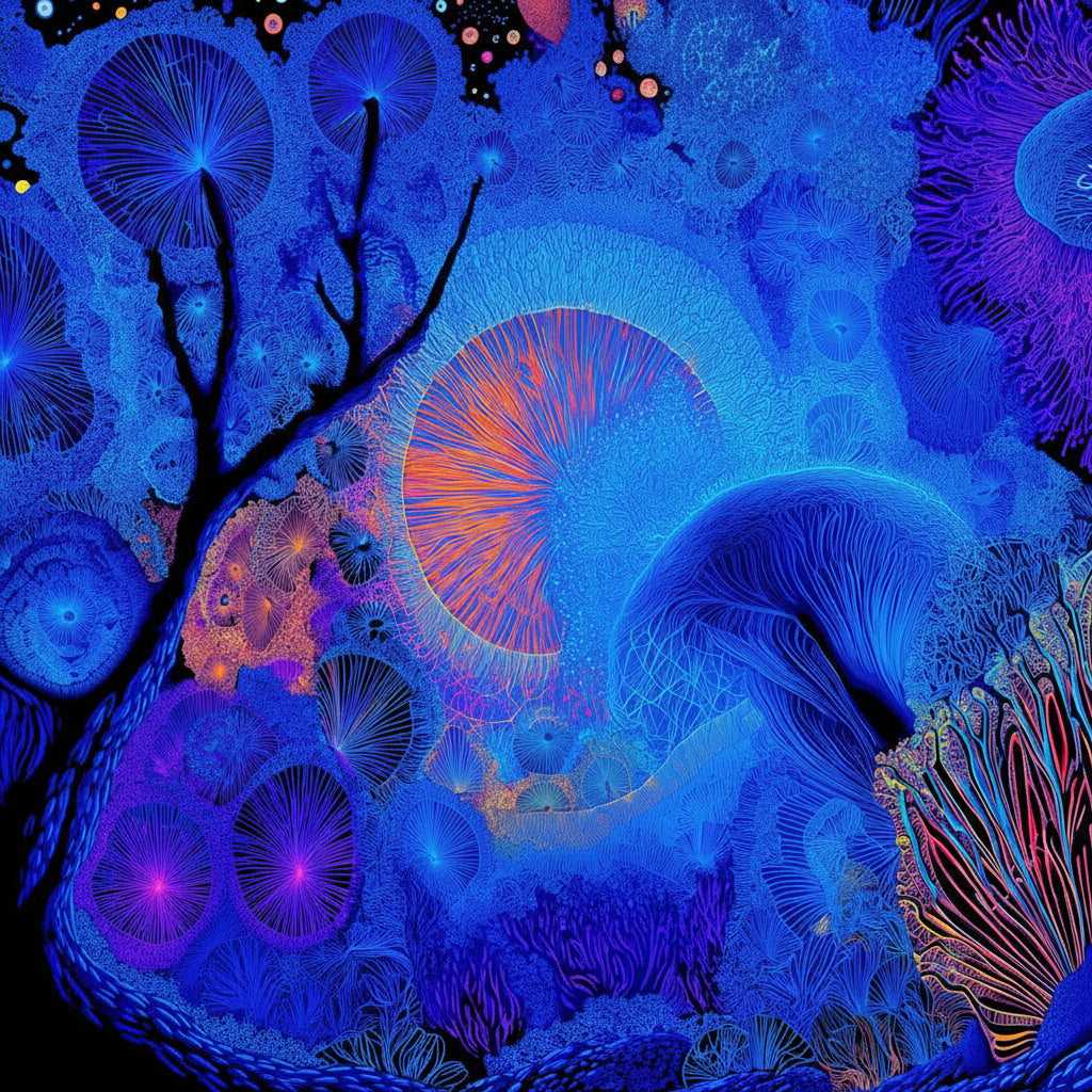 Psychedelic UV Tapestry