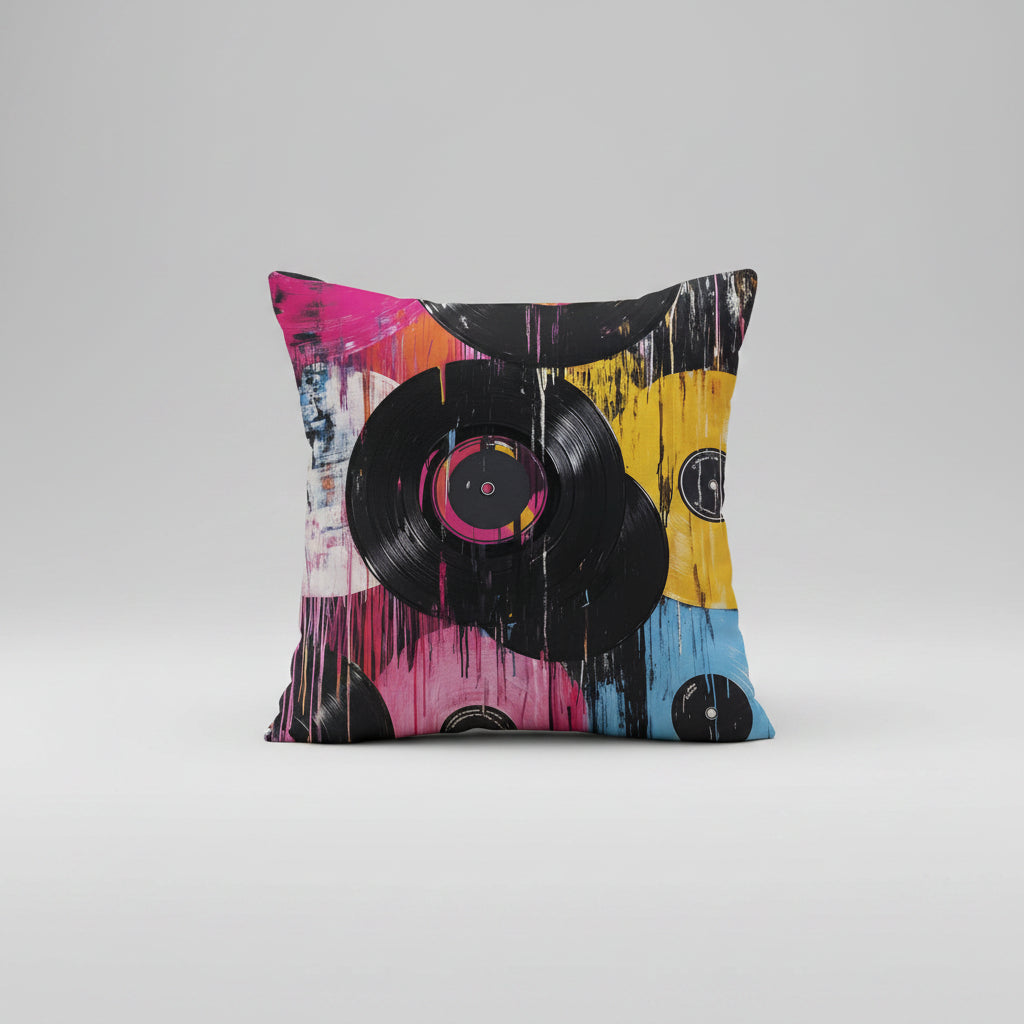 Vintage Vinyl Pillow Case