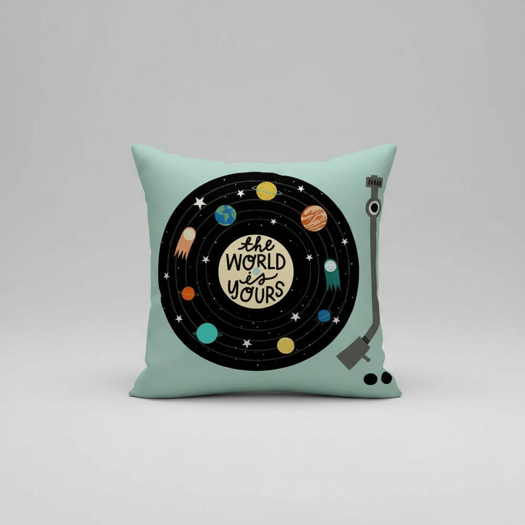 Vintage Vinyl Pillow Case