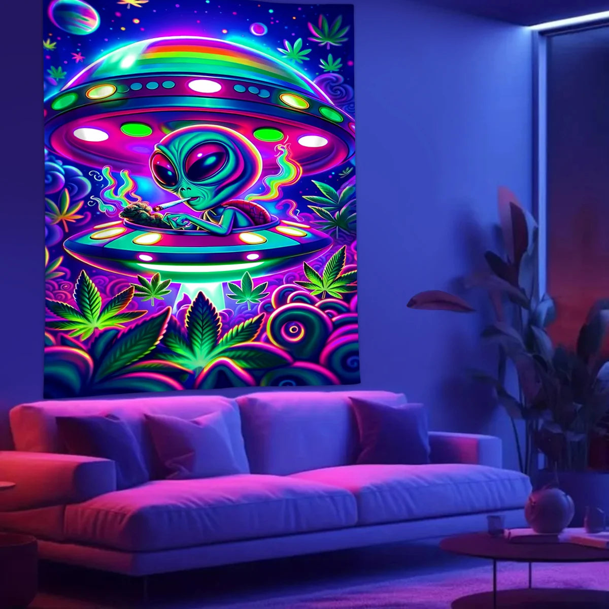 Fluorescent Alien Tapestry