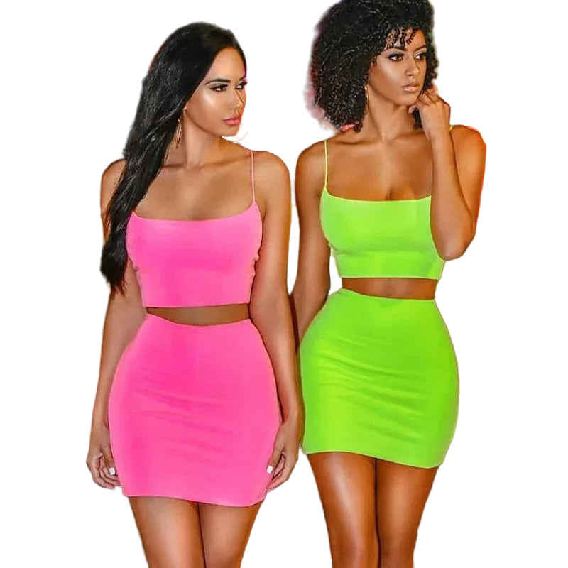 Neon Top and Skirt