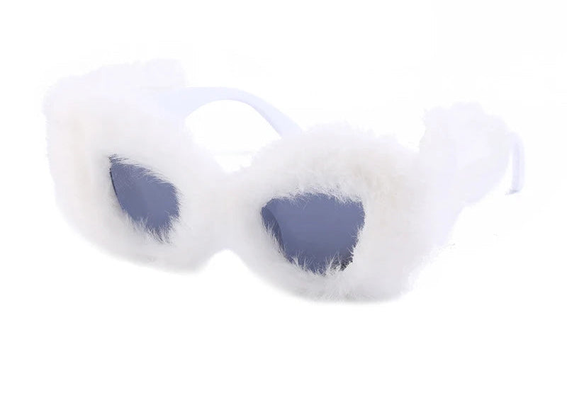 Fur Cat Eye Sunglasses