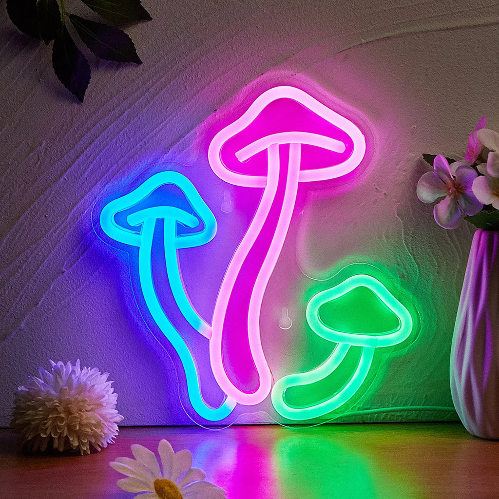 Neon Mushroom LED Sign