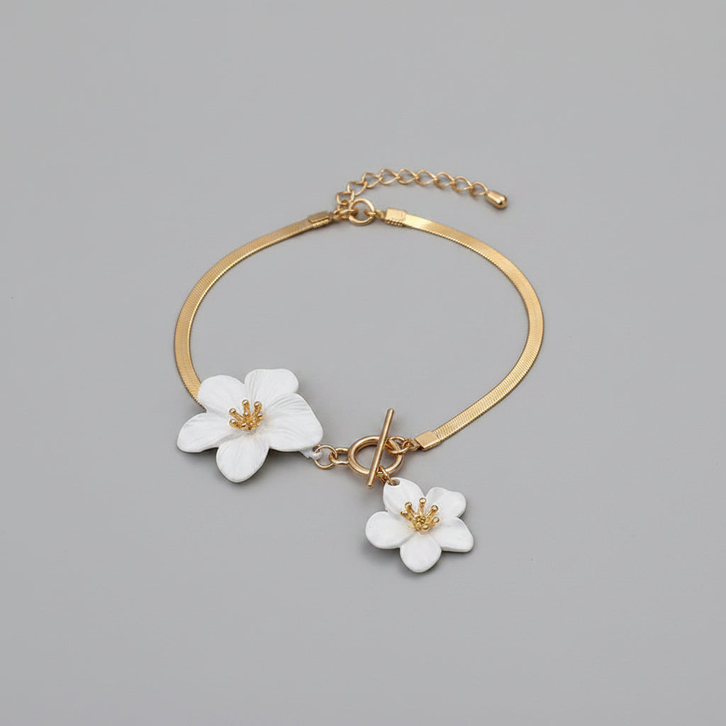 Chic Flower Pendant Anklet