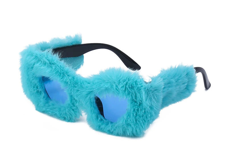 Fur Cat Eye Sunglasses