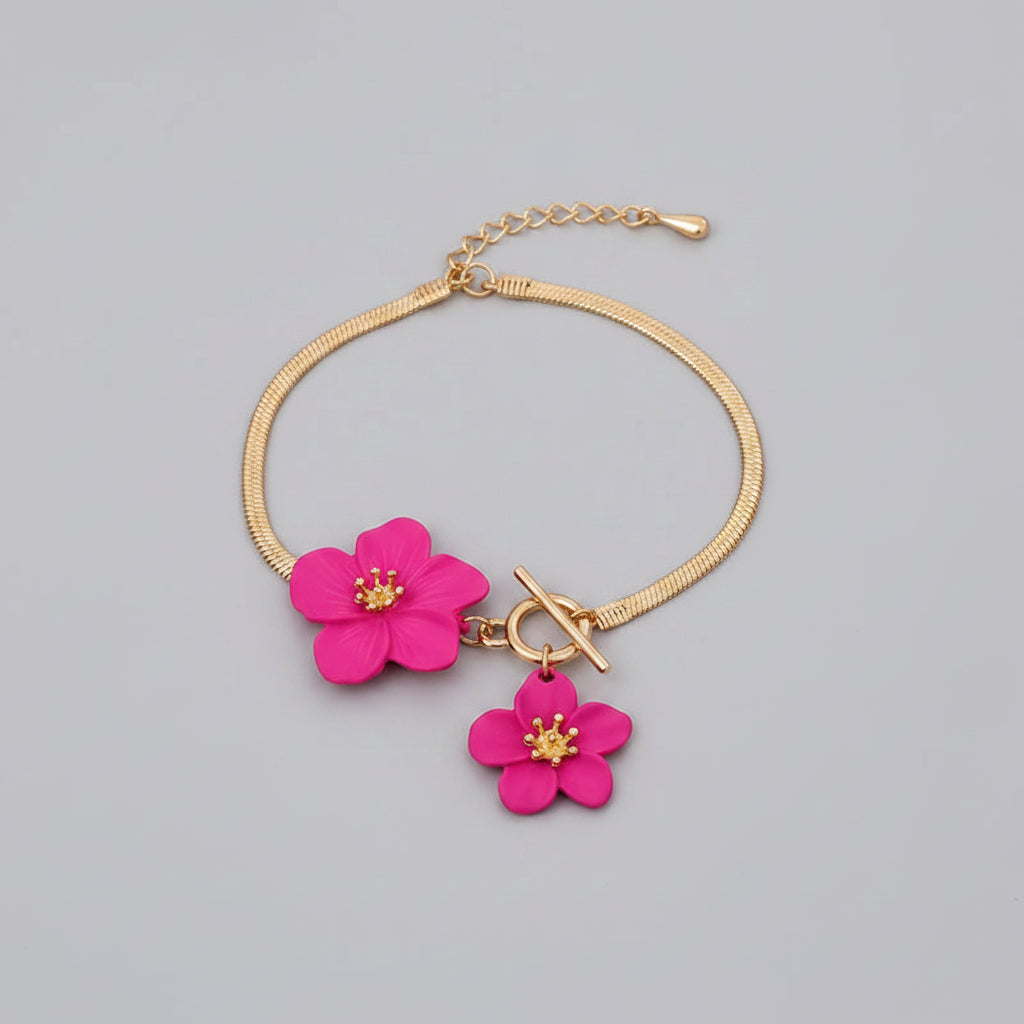 Chic Flower Pendant Anklet