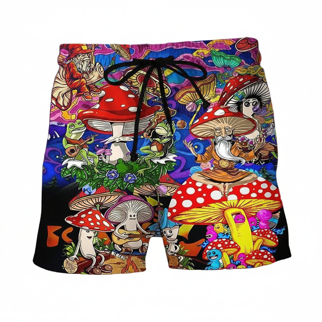 Abstract Mushroom BoardShorts