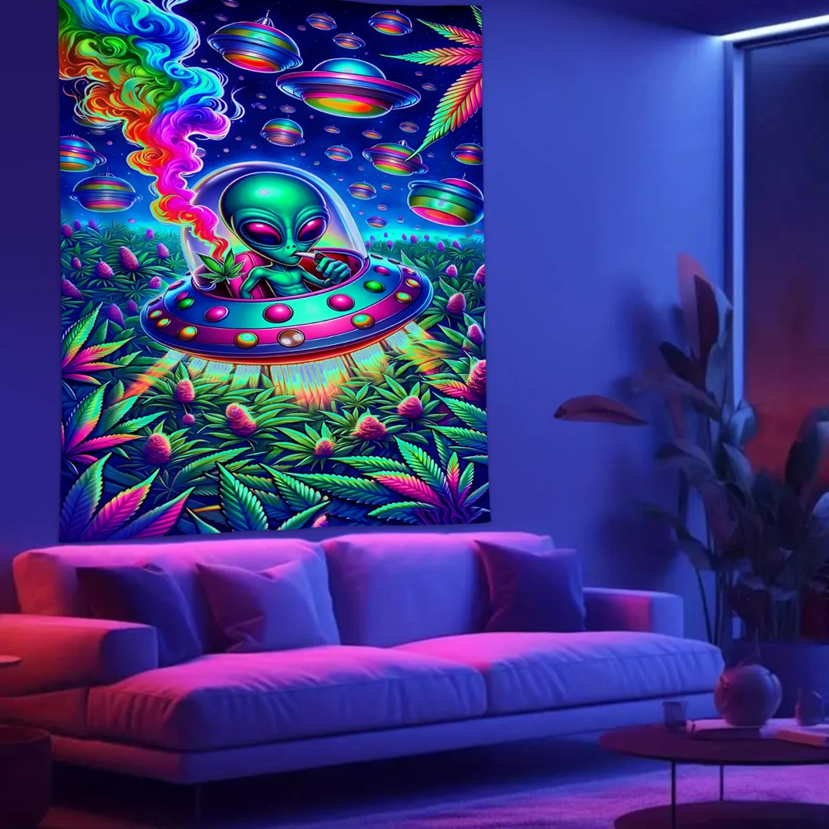 Fluorescent Alien Tapestry