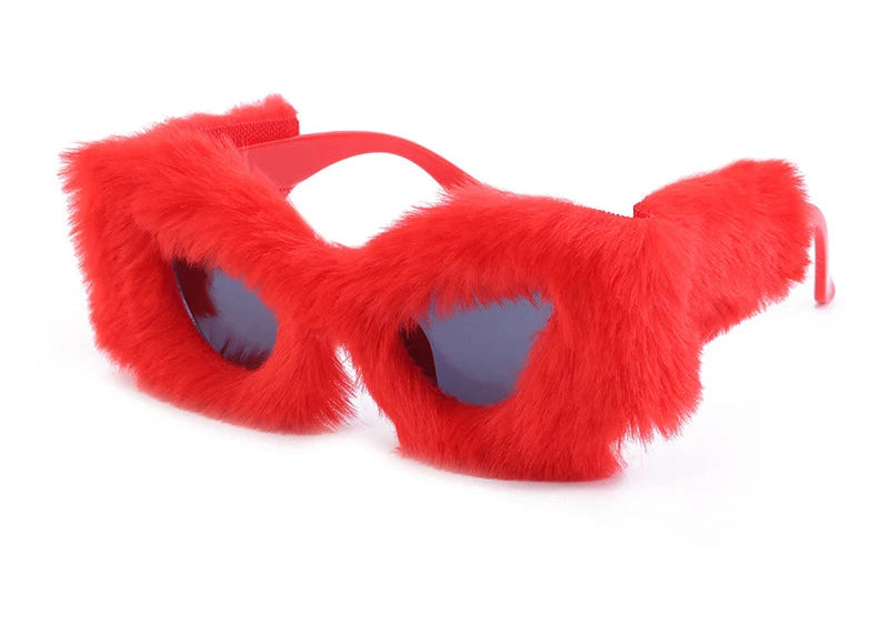 Fur Cat Eye Sunglasses