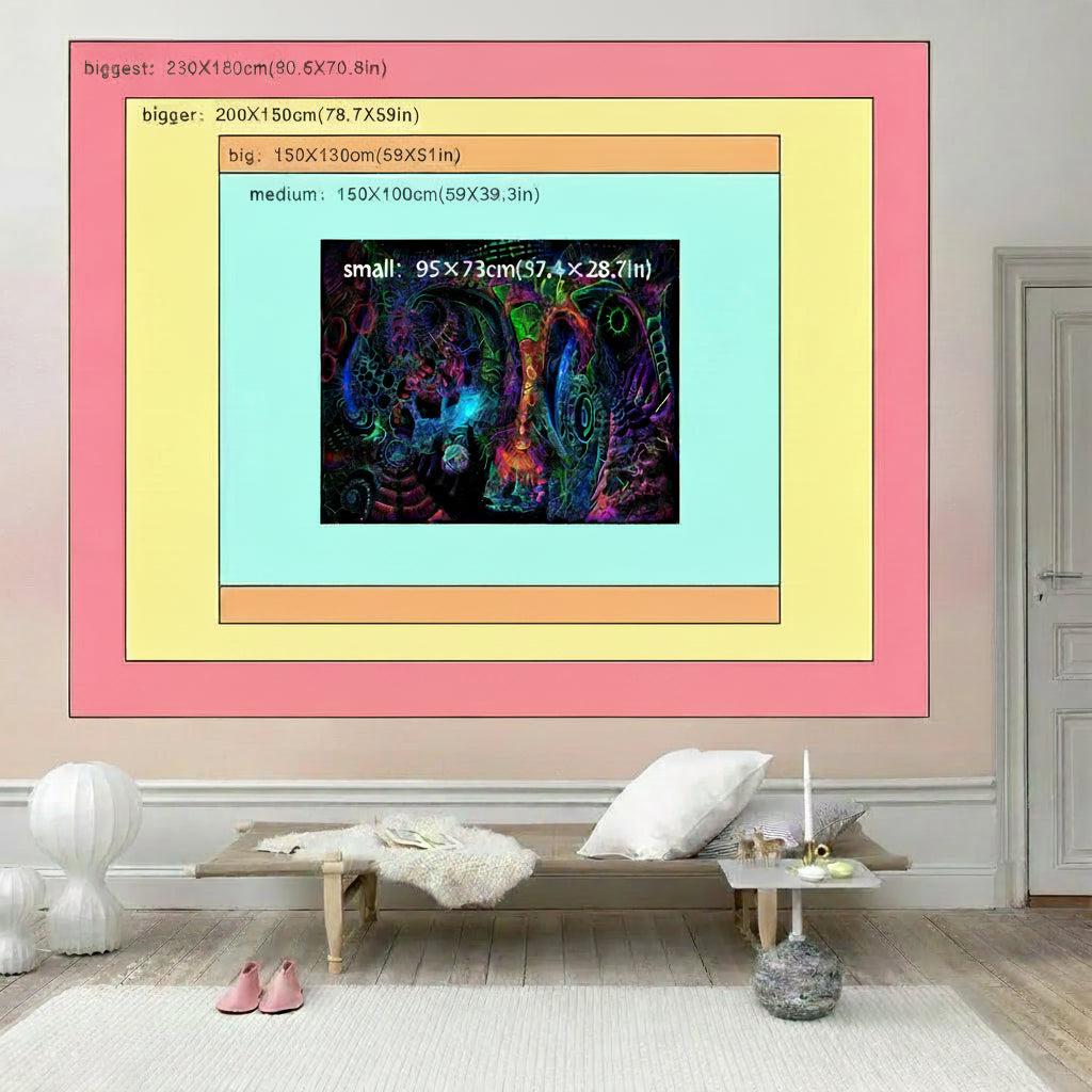 Psychedelic UV Tapestry