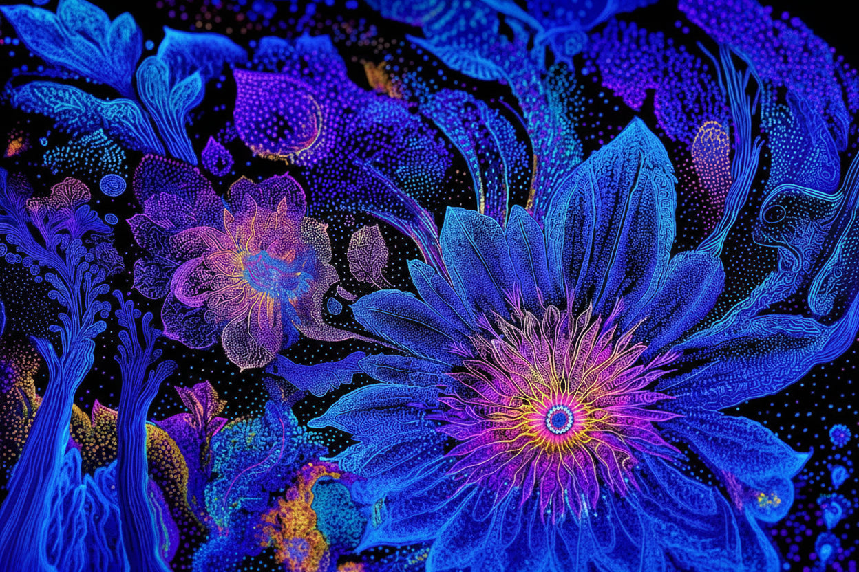 Psychedelic UV Tapestry