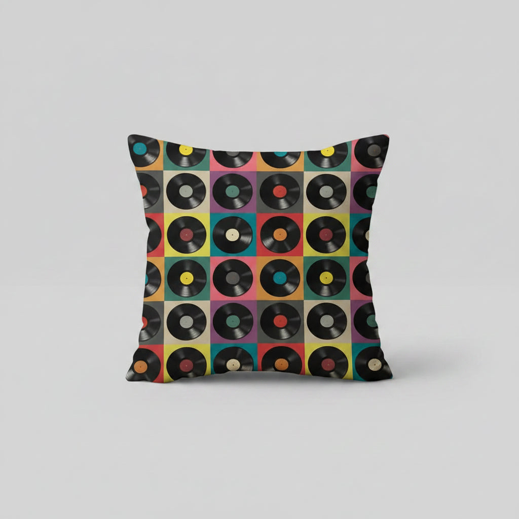 Vintage Vinyl Pillow Case