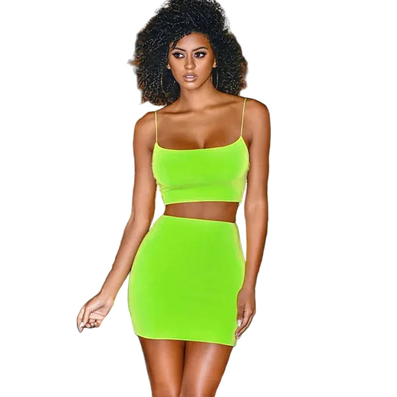 Neon Top and Skirt