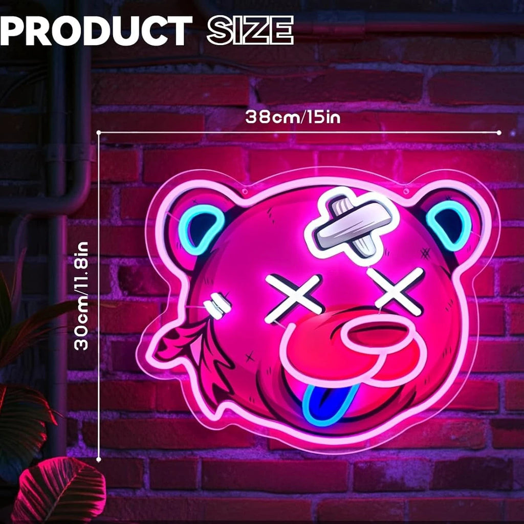 Pink Bear Dimmable Neon Sign
