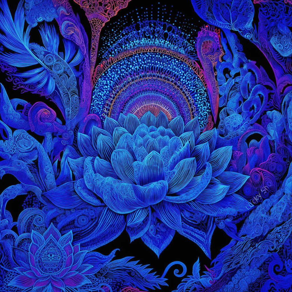 Psychedelic UV Tapestry