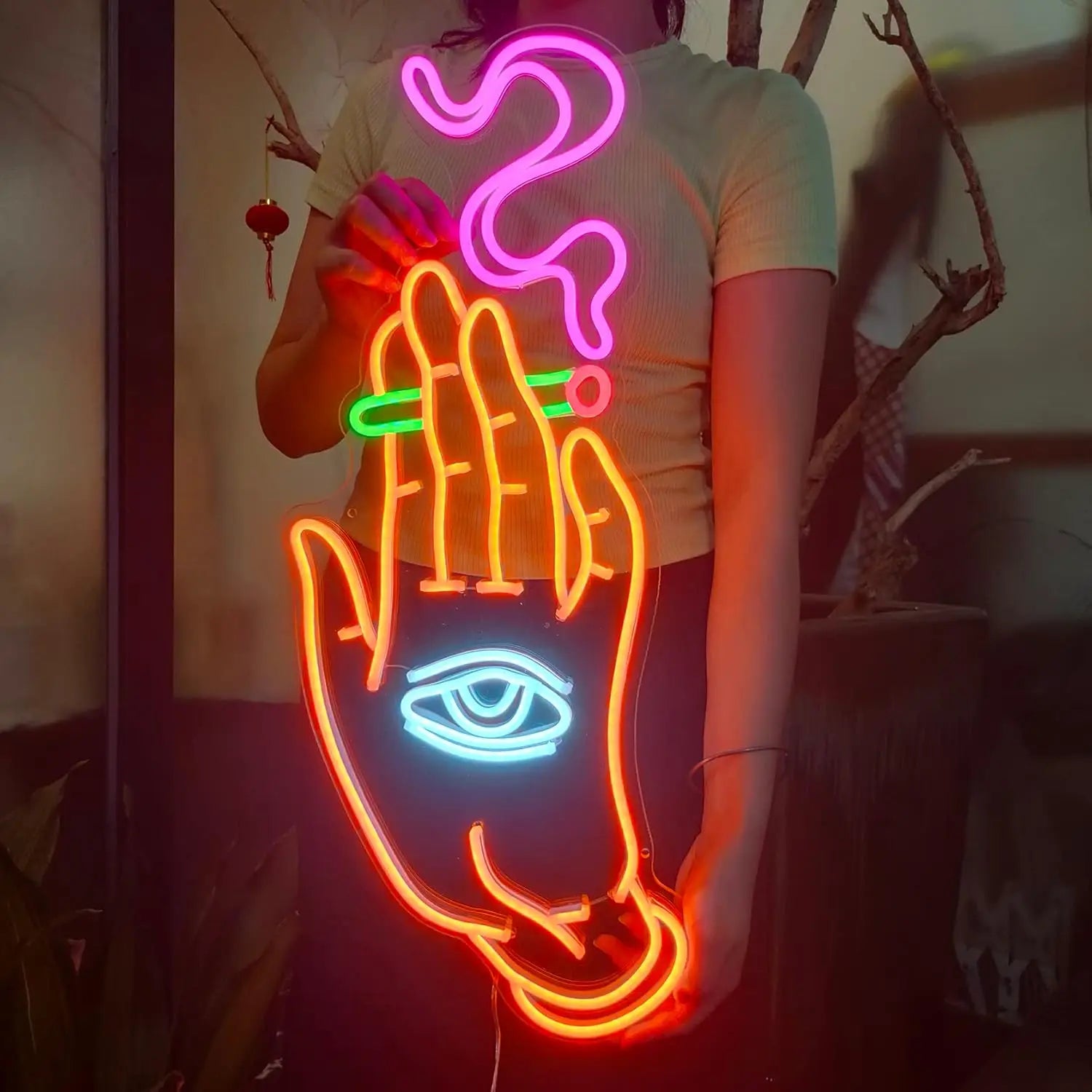 Lonely Hand LED Neon Sign