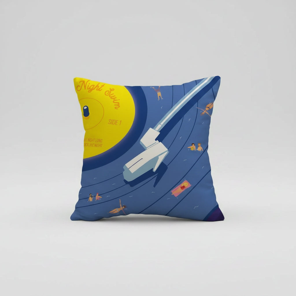 Vintage Vinyl Pillow Case