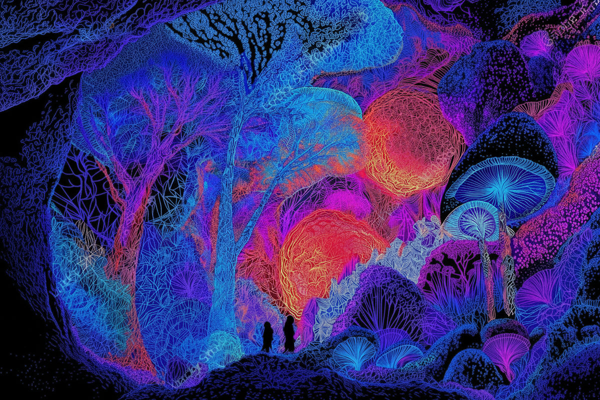 Psychedelic UV Tapestry