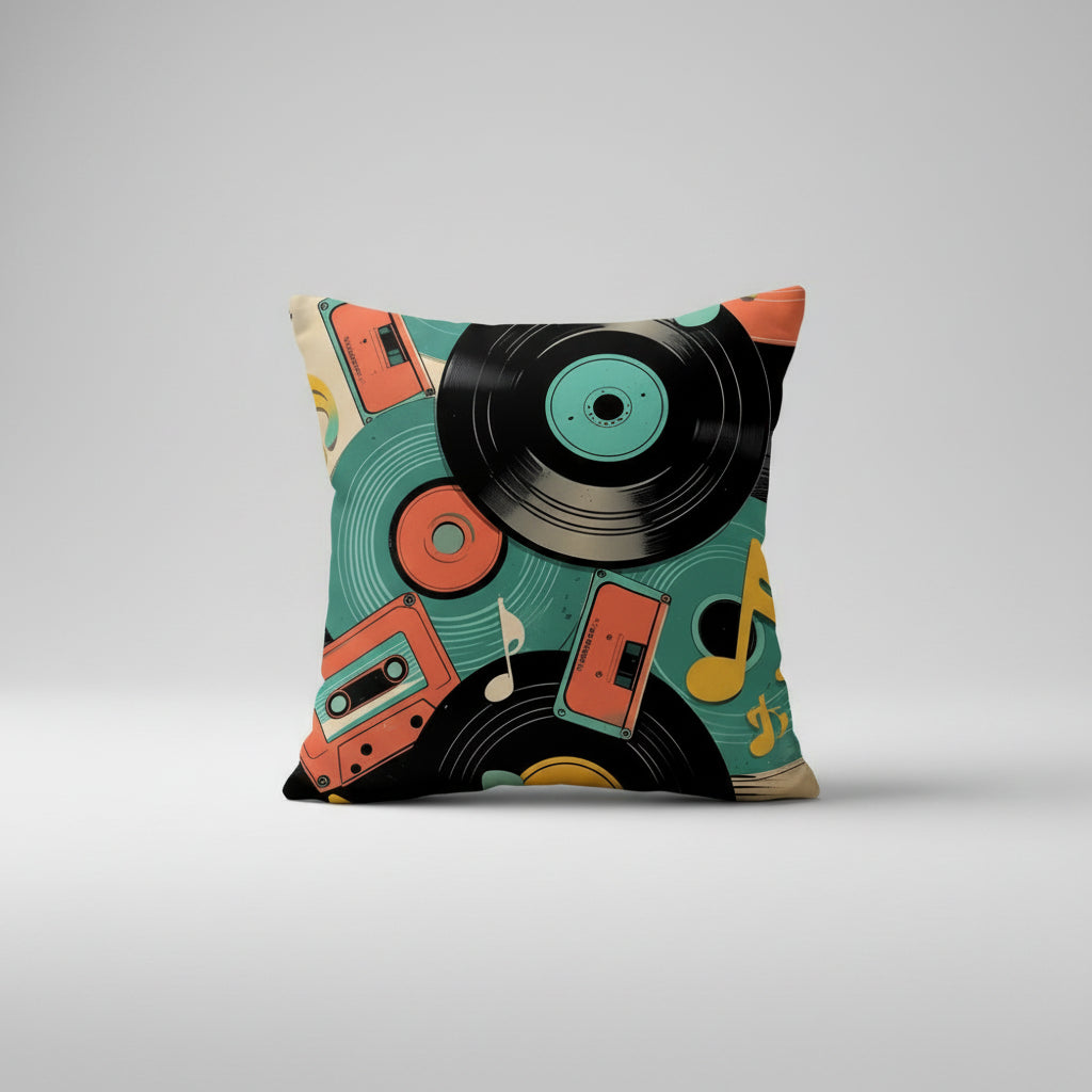 Vintage Vinyl Pillow Case