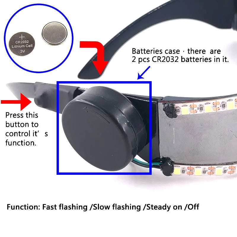 LED Visor Glasses