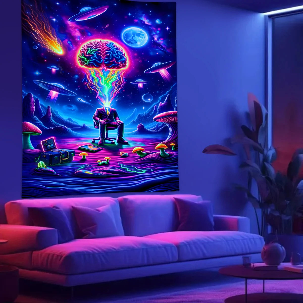 Fluorescent Alien Tapestry