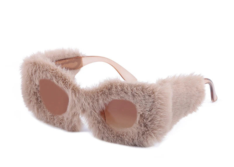 Fur Cat Eye Sunglasses