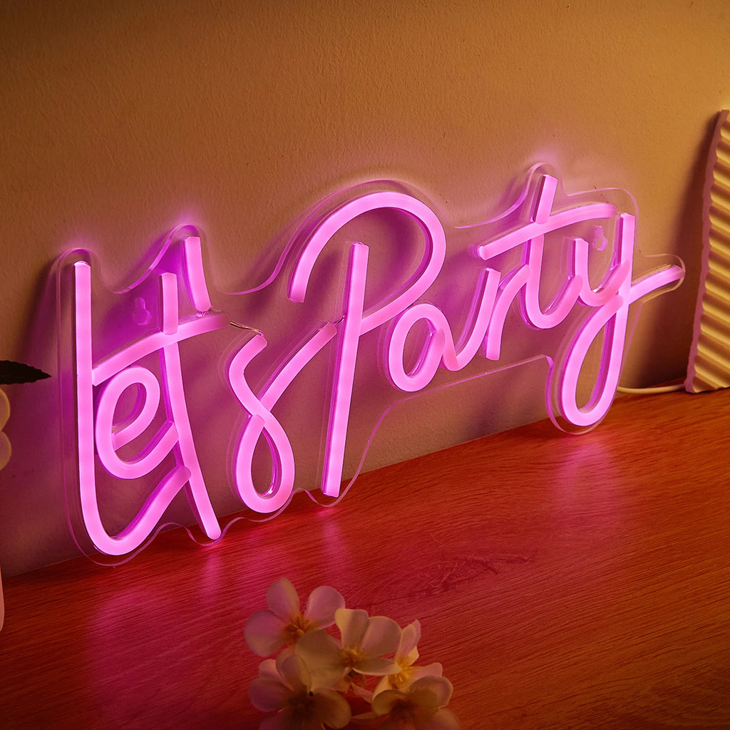 Let's Party Neon Sign