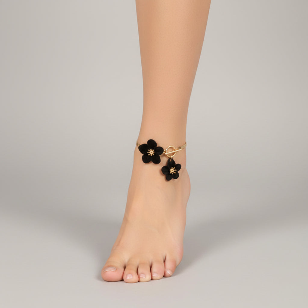 Chic Flower Pendant Anklet