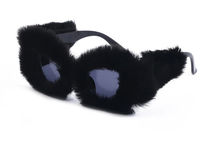 Fur Cat Eye Sunglasses