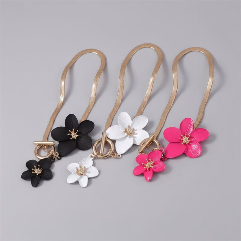 Chic Flower Pendant Anklet